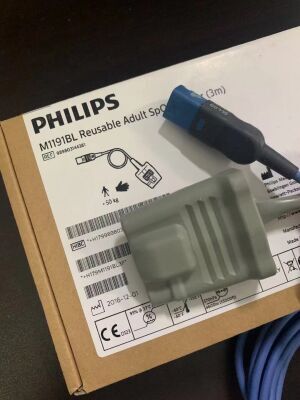 PHILIPS M1191BL M1191BL PHILIPS Reusable Adult Spo2 Sensor 3m D Head 8 Pins Ref 989803144381 Oximeter - Pulse