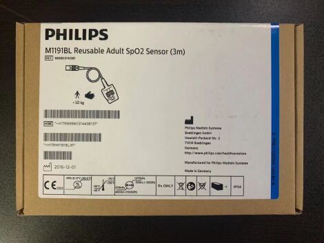 PHILIPS M1191BL M1191BL PHILIPS Reusable Adult Spo2 Sensor 3m D Head 8 Pins Ref 989803144381 Oximeter - Pulse