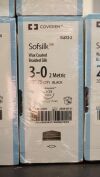 COVIDIEN VS872-2 | | PACK of 36/pc | Softsilk Wax Coated Braided Silk 3-0 2 Metric 30" 75cm BLACK