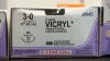 ETHICON J864D | | BOX OF 12 | Coated VICRYL UNDYED Braided 3-0 18"
