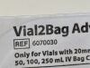 WEST Lot of 24 Vial2 Bag Advanced 20mm  6070030   Exp.2026-11 to 2027-06  (K44) Vial2 Bag Advanced 20mm