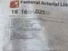 TELEFLEX Lot of 2 Femoral Arterial Line Catheterization Kit 18G x 16cm x 0.025"  UM-04018  Exp.2026-03 & 2026-04  (K29#2) Femoral Arterial Line Catheterization