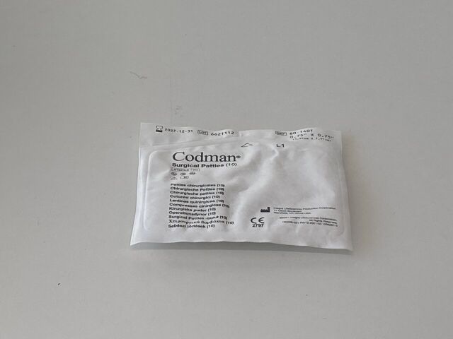 CODMAN 12 Packs of 10 Surgical Patties  80oo-1401oo   Exp.2027-12  (K20) Surgical Patties