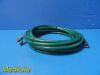 OHIO Medical Conductive Hose Oxygen (O2) W/ Fittings | Green | 30-feet