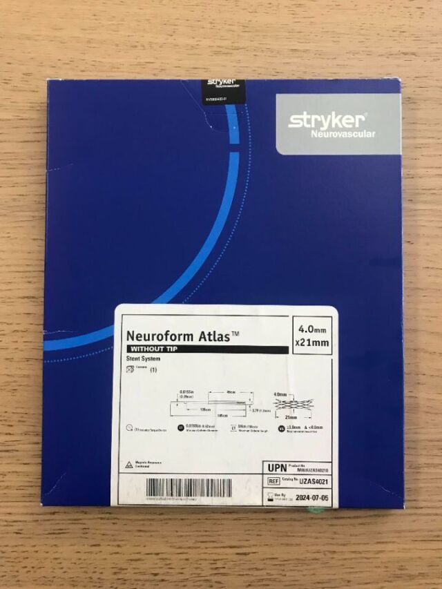 STRYKER UZAS4021 Neuroform Atlas w/o Tip Stent System 3.7F x 4mm x 21mm(X)