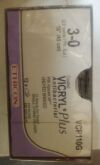 ETHICON VCP110G Ethicon  COATED VICRYL® Plus Antibacterial , No Needle, Absorbable, 18" = 45cm, Size: 3-0, Box of 12 - Lot of 1-Exp : 30/09/23