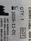 STERIS Lot of 5 Electro Lube 4ml  EL101  Exp. 2026-10 & 2026-11  (Q20/R1) ElectroLube 4ml