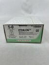 ETHICON 1666H Ethilon Non-Absorbable Monofilament Nylon Suture, Size 5-0, 18 in. Length, PS-2 Needle