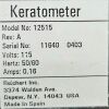 REICHERT 12515 Keratometer