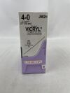 ETHICON J662H Coated Vicryl Absorbable Braided Polyglactin 910 Suture, Size 4-0, 27 in. Length, KS Needle