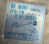 TOSHIBA 41-22322 4122322 Toshiba HI MINI Foot Switch Rad/Fluoro Room