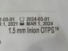INION OY 1.5x50mm Pin  PIN-1550  Exp.2024-03  (V27) 1.5x50mm Pin