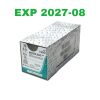 ETHICON REF 740G, MERSILENE Polyester green braided non-absorbable suture, EXP 2027-08