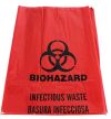 U-LINE S-12985R Biohazard Bag, Red, 33 Gallon, 2 mil (100/Cs)