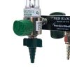 PRECISION MEDICAL REF 1MFA6076, O2 Flowmeter Chrome w/ NEB Block 7LPM Flow Meter