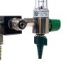 PRECISION MEDICAL REF 1MFA6076, O2 Flowmeter Chrome w/ NEB Block 7LPM Flow Meter