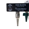 PRECISION MEDICAL REF 1MFA6076, O2 Flowmeter Chrome w/ NEB Block 7LPM Flow Meter