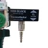 PRECISION MEDICAL REF 1MFA6076, O2 Flowmeter Chrome w/ NEB Block 7LPM Flow Meter