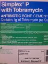 STRYKER 6197-9-001 SIMPLEX P WITH TOBRAMYCIN ANTIVUOTIC BONE CEMENT