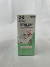 ETHICON 1674H ETHILON Nylon Suture, Reverse Cutting, Non-Absorbable, FSLX 40mm 3/8 Circle, Black Monofilament 30" ˜ 75cm, Size: 2-0