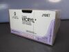 ETHICON J106T Pre-Cut Vicryl Sutures - VICRYL Absorbable Suture, Violet, Ties, Size 0, 6 x 18" (45 cm) Sutures