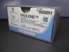 ETHICON 8690H PROLENE Polypropylene Suture, Reverse Cutting, Non-Absorbable, FSLX 40mm 3/8 Circle, Blue Monofilament 30" = 75cm, Size: 0 Sutures