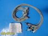 PHILIPS 9X  HP EKG Assorted Replacement Leads Wires Set (RA,LL,LA,RL,V6)