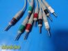PHILIPS 9X  HP EKG Assorted Replacement Leads Wires Set (RA,LL,LA,RL,V6)