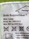 LIKO Lot of 2  Solo Support Vest Size Large Max 440 Lbs  35911916 (J3) Solo SupportVest