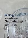 KING SYSTEMS Lot of 5 ValuMask Neonate Size 1  1915 Exp.2025-03 to 2025-07  (C9) ValuMask Neonate Size 1