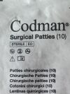 CODMAN 12 Packs Surgical Patties  (10/PK) Surgical Patties  80-1401 Exp.2027-12  (E3) Surgical Patties