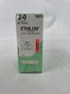 ETHICON 1697H ETHILON Nylon Suture, Non-Absorbable, Precision Point - Reverse Cutting, PSLX 40mm 3/8 Circle, Black Monofilament, 30" ˜ 75cm,