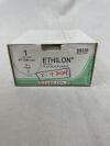 ETHICON D9336 ETHILON Suture, Black Monofilament, Size 1, 96", Single Arm, TP Needle