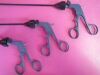 V. MUELLER 5mm Laparoscopic Maryland Grasper & Hook Scissors 3 V. Mueller LSZ003 Hook Scissors   2 LZD004 Maryland Grasper/Dissector 5mm 34cm