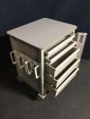 HERMAN MILLER Crash Cart:  5 Drawer
Includes locking mechanism, does not include key.
Combination 123