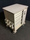 HERMAN MILLER Crash Cart:  5 Drawer
Includes locking mechanism, does not include key.
Combination 