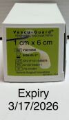 SYNOVIS VG0106N Vascu-Guard Peripheral Vascular Patch With Apex Processing, 1cm x 6cm, EXP 3/17/2026