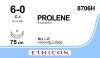 ETHICON 8706H 6-0 Blue Monofilament (Polypropylene), Nonabsorbable Surgical Suture