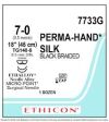 ETHICON 7733G 7-0 Black Braided Silk, Nonabsorbable Surgical Suture