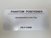 GE 103066 Phantom Positioner MRI Scanner