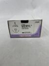 ETHICON J702D COATED VICRYL (polyglactin 910) Suture, Taper Point, Absorbable, MO-4 36mm ½ Circle, Violet Braided 8-18" = 45cm, Size: 1