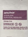 ANCHOR Pack of 2 Stainless Surgical Needles  1825-5D Exp.2028-02  (J11) Stainless Surgical Needles