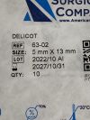 AMERICAN SURGICAL Pack of 10 Delicot  63-02 Exp.2027-10  (J11) Delicot