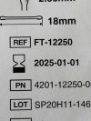 SYNOVIS Flo-Thru Intraluminal Shunt 2.5mm x 18mm  FT-12250  Exp.2025-01  (J3) Flo-Thru