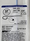 CORDIS Diagnostic Catheter  534-518T   Exp.2027-08  (Z9) Diagnostic Catheter