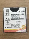 ETHICON MCP834G MONOCRYL PLUS Antibacterial Undyed Monofilament Absorbable Suture 5-0, 18in (12/Box)