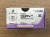 ETHICON J534H VICRYL Coated Undyed Braided Absorbable Suture 0, 27in (36/Box)