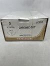 ETHICON CC02G Gut Chromic Absorbable Monofilament Suture, Size 0, 18 in. Length, MO-4 Needle