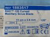 MEDTRONIC 3.5mm RAD 120 Curved Sinus Blade, 11cm  1883517  Exp.2026-05  (Y21) RAD 120 Curved Maxillary