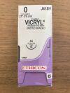 ETHICON J418H VICRYL Coated Undyed Braided Absorbable Suture 0, 27in (36/Box)